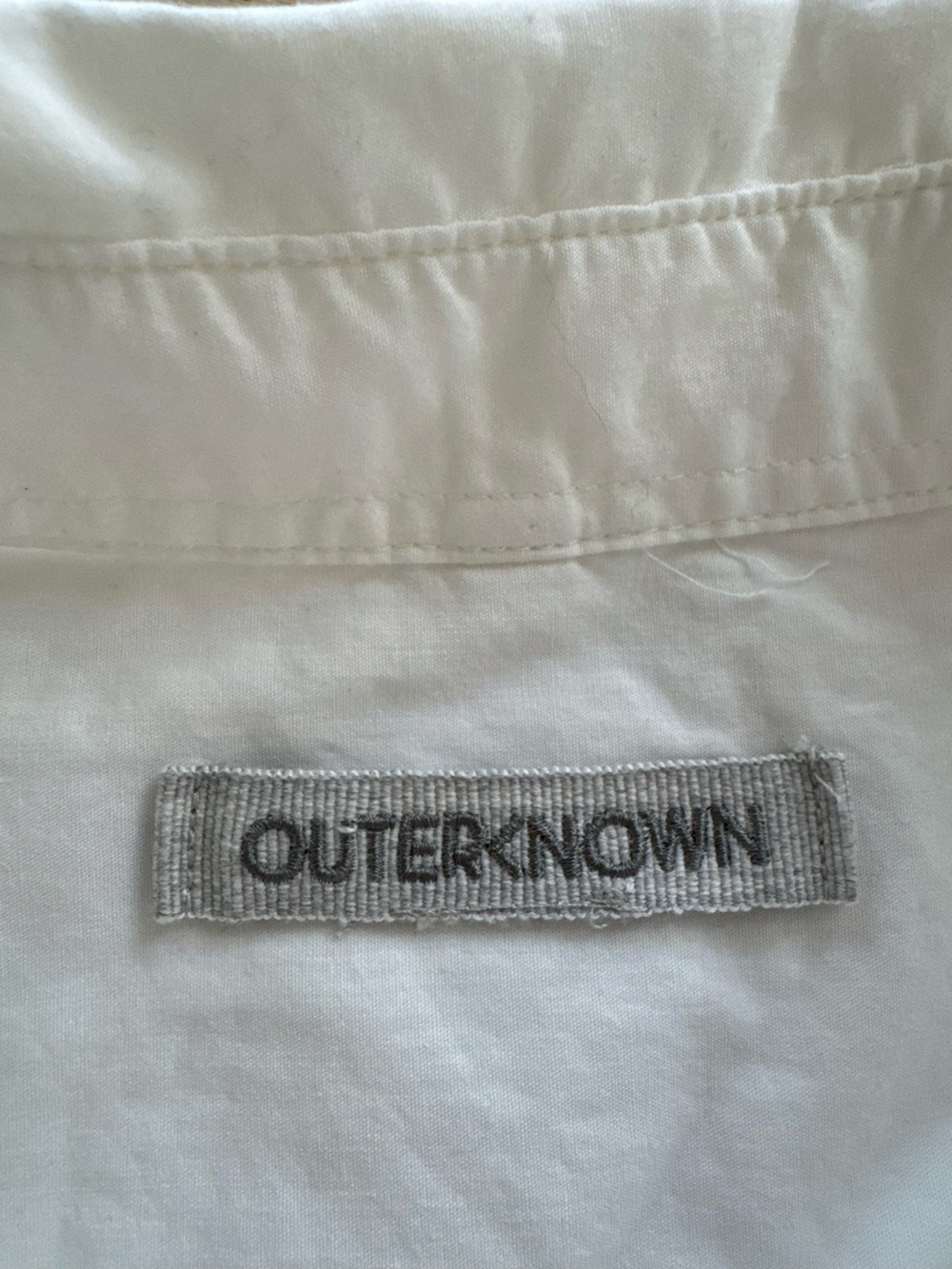 Outerknown Organic Cotton Shirt White Button Down Men's M Oxford - Picture 9 of 9